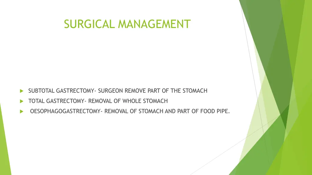 surgical management