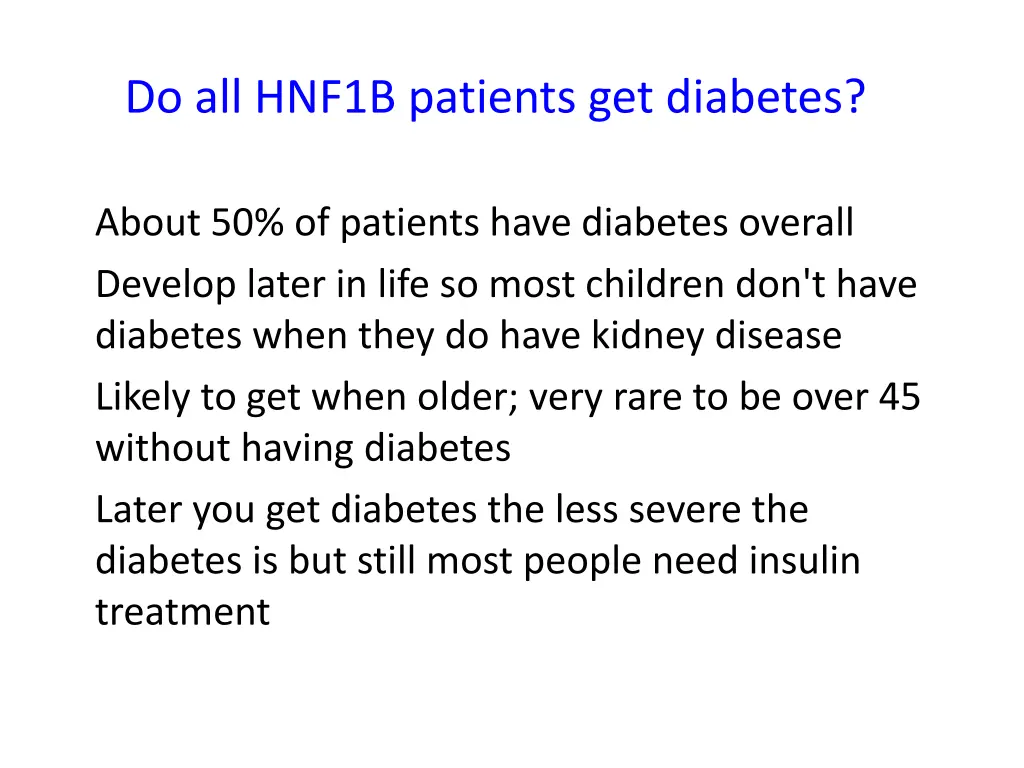 do all hnf1b patients get diabetes