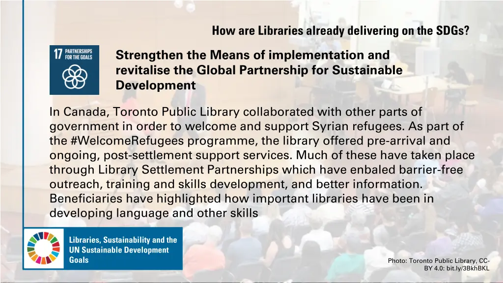 how are libraries already delivering on the sdgs 17