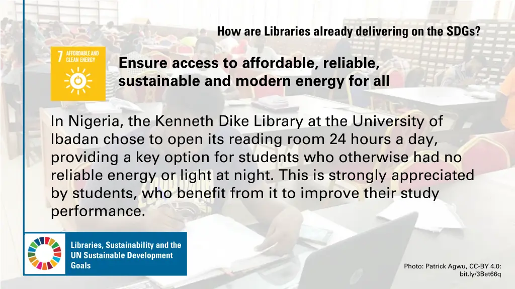 how are libraries already delivering on the sdgs 7