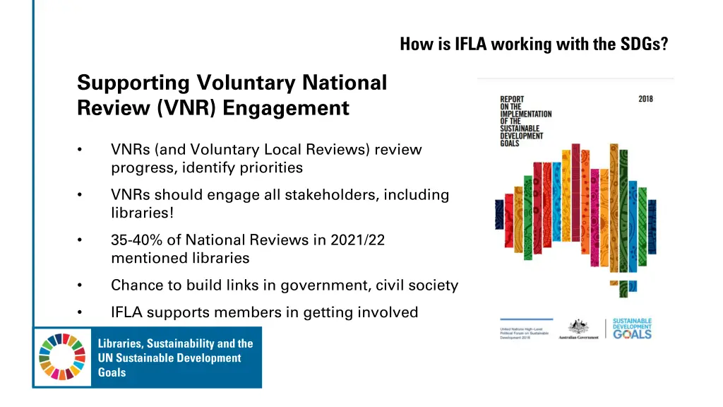 how is ifla working with the sdgs 2