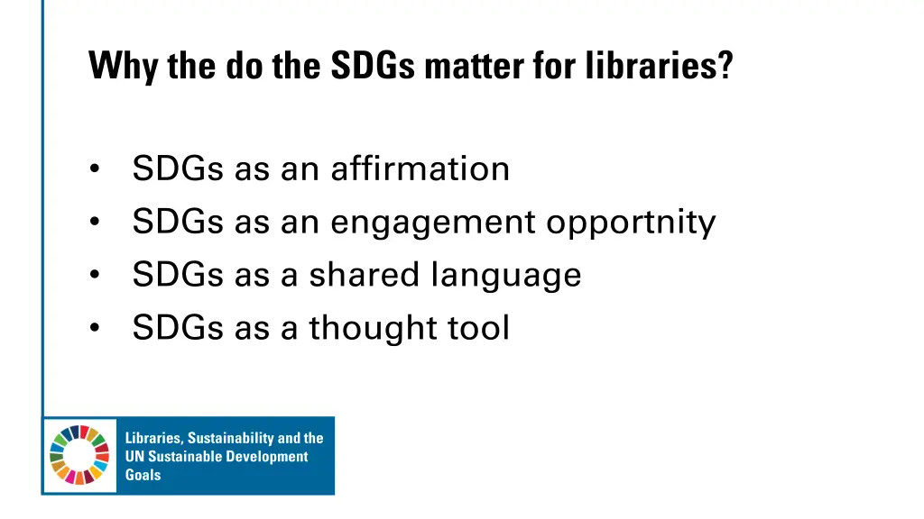 why the do the sdgs matter for libraries