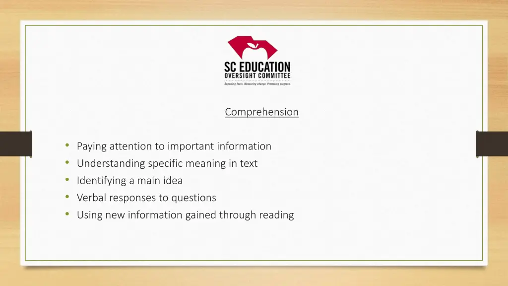 comprehension