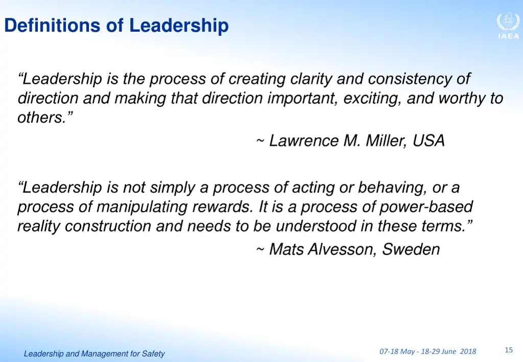 definitions of leadership