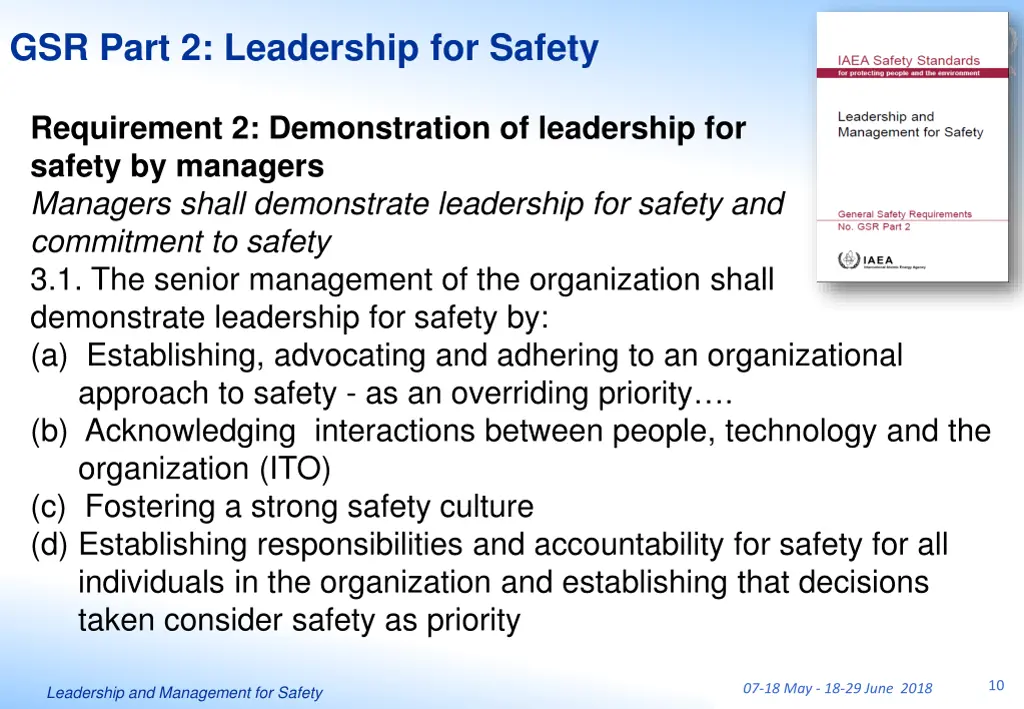 gsr part 2 leadership for safety 1