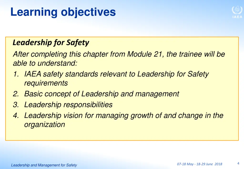 learning objectives