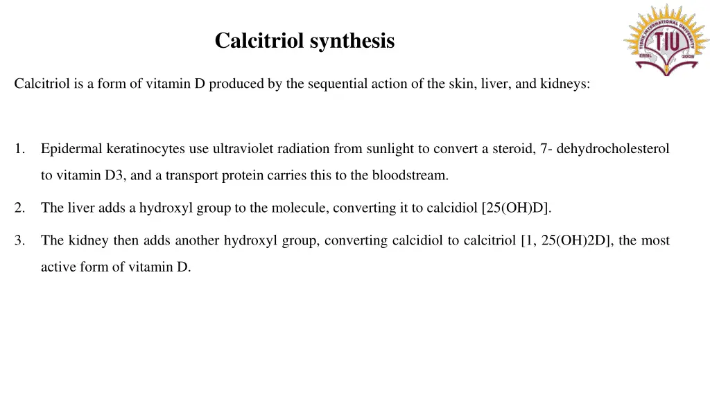 calcitriol synthesis
