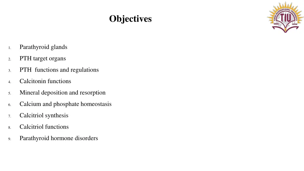 objectives
