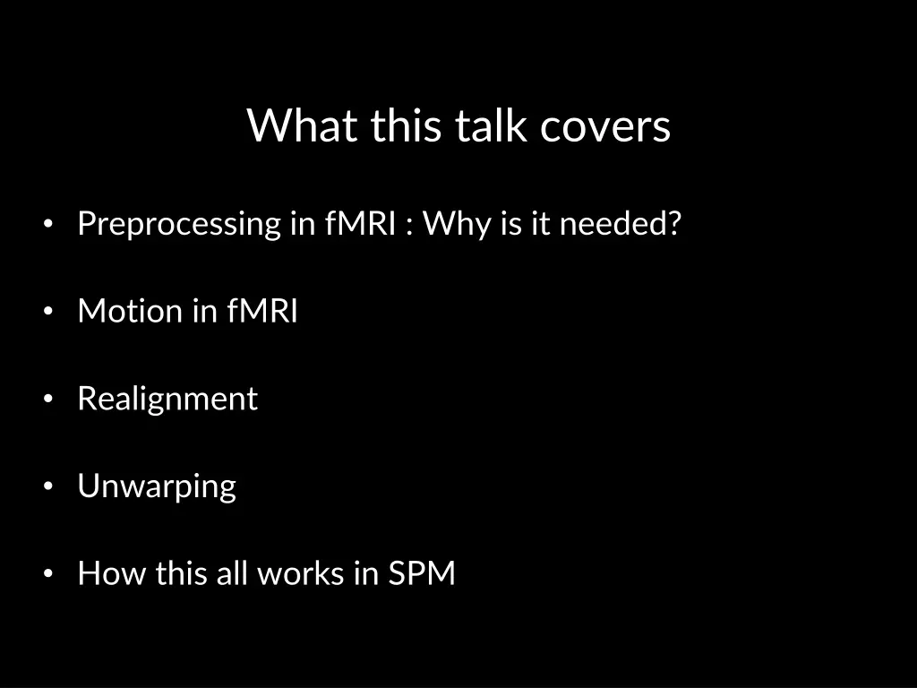 what this talk covers