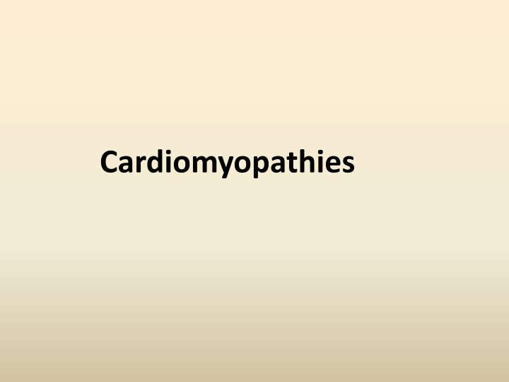 cardiomyopathies