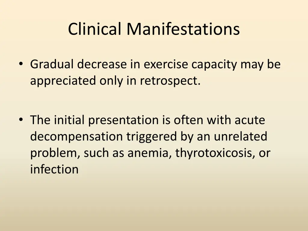 clinical manifestations