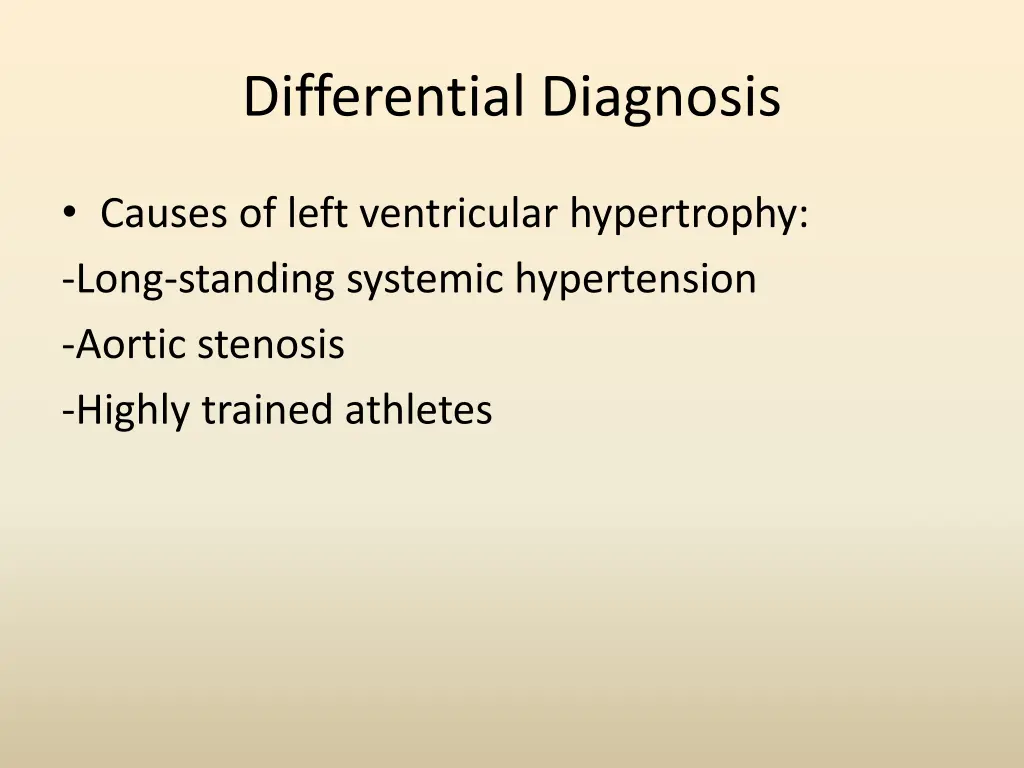 differential diagnosis