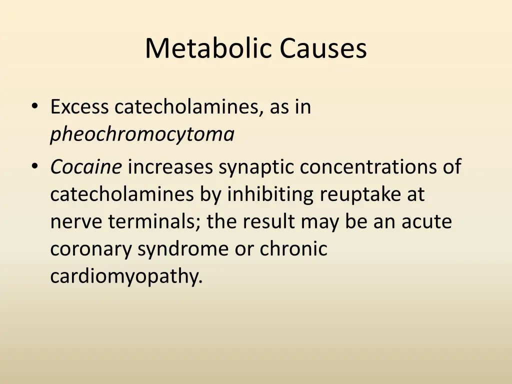 metabolic causes