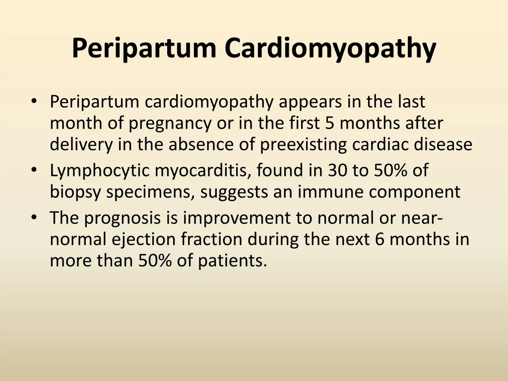 peripartum cardiomyopathy