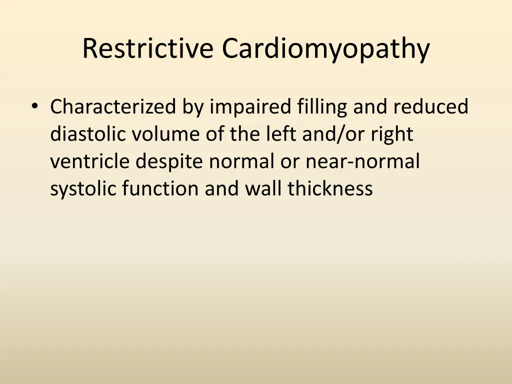 restrictive cardiomyopathy