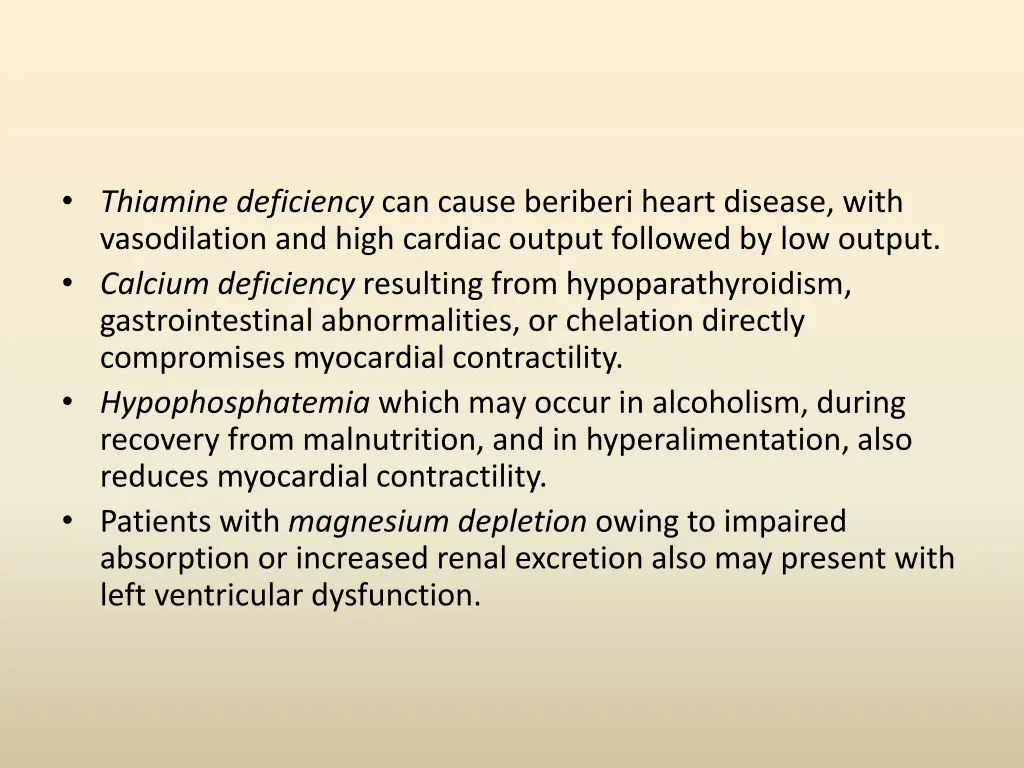 thiamine deficiency can cause beriberi heart