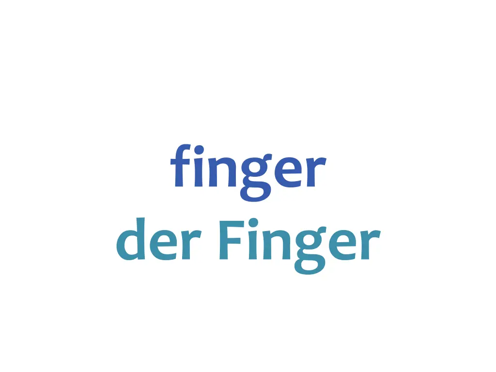 finger der finger