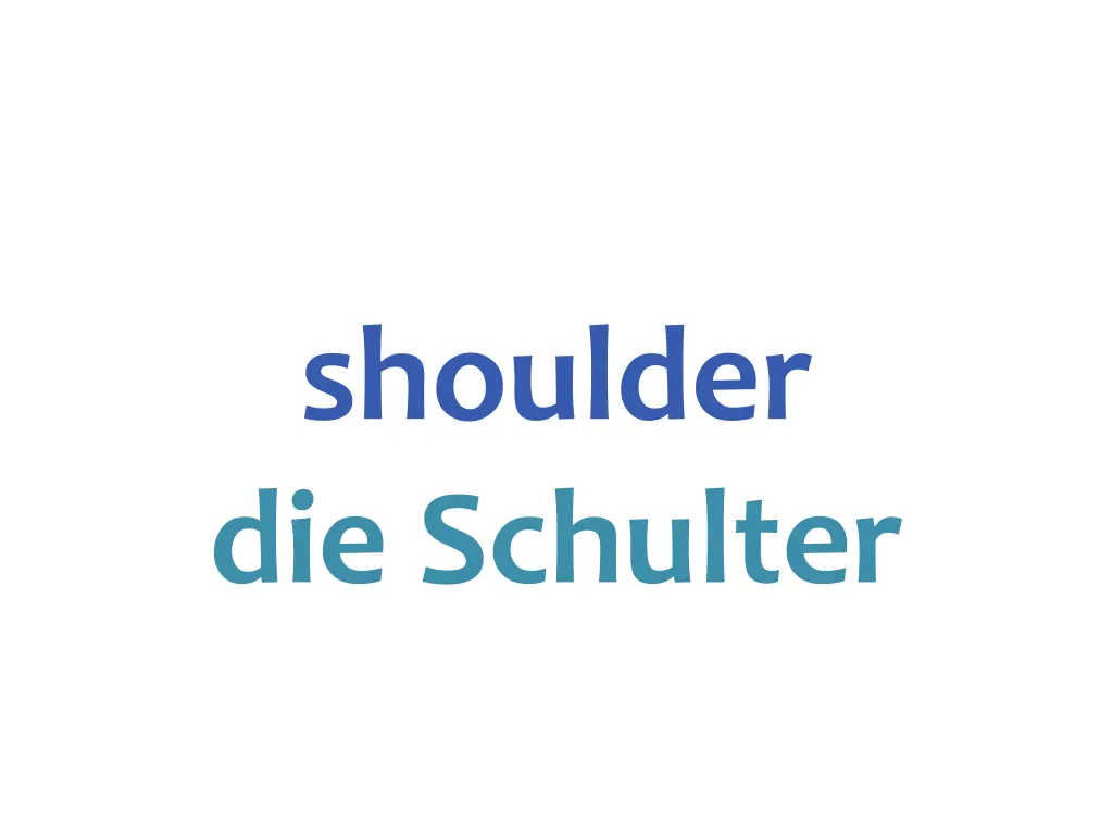 shoulder die schulter