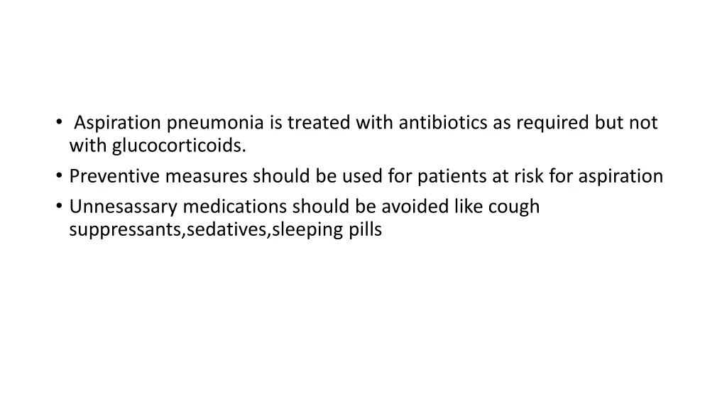 aspiration pneumonia is treated with antibiotics
