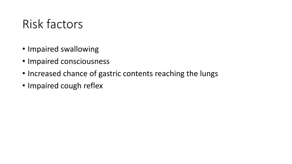 risk factors