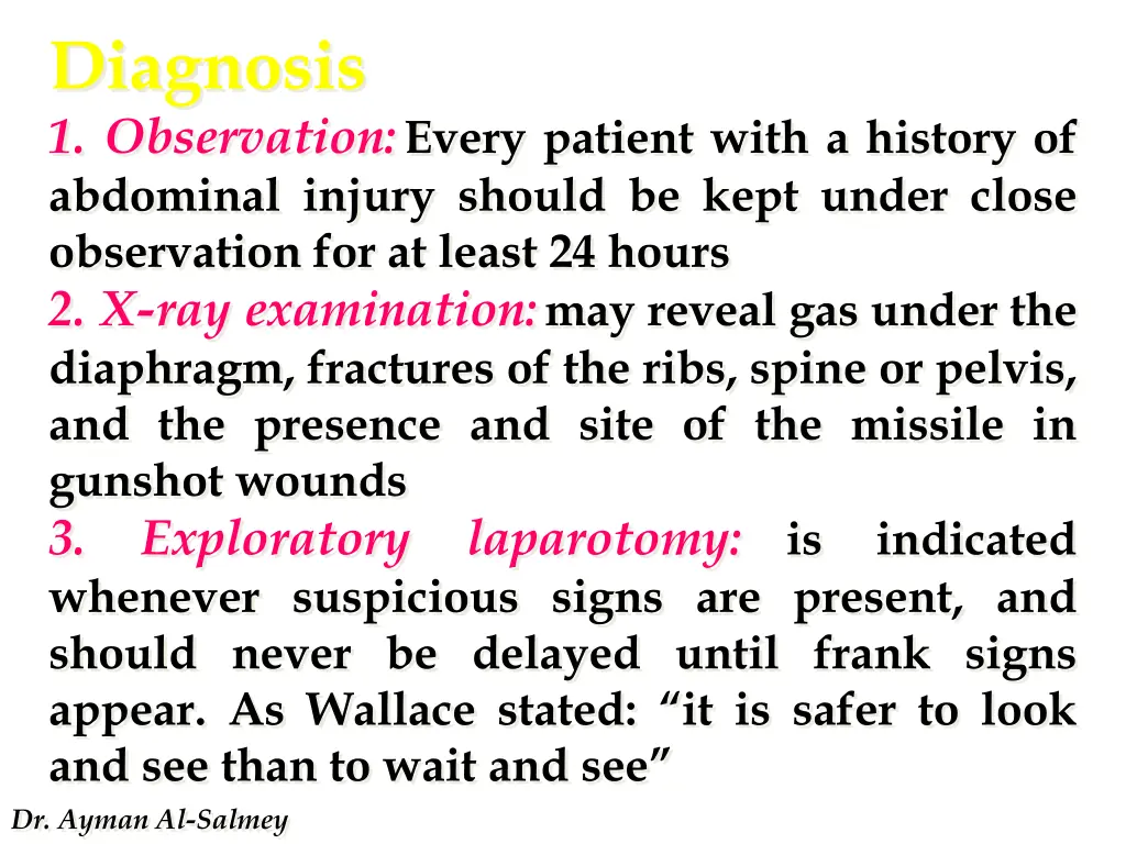 diagnosis 1 observation every patient with