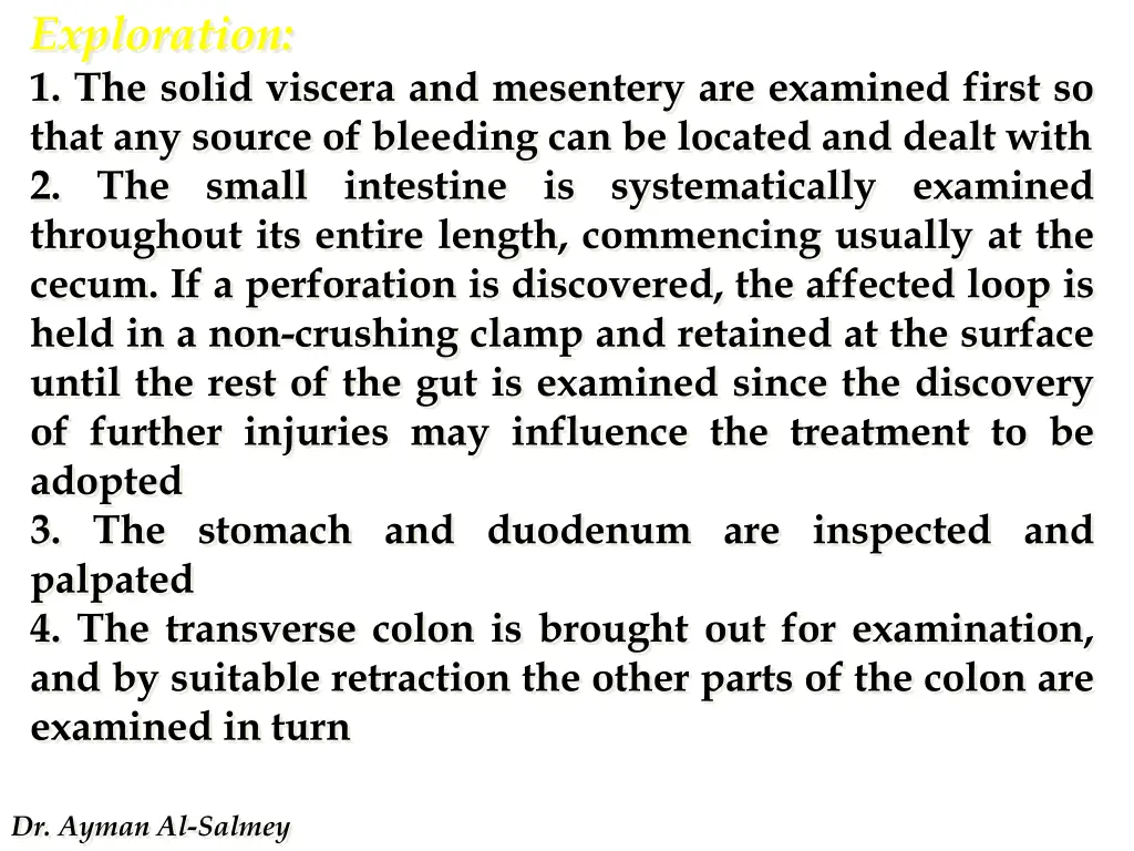 exploration 1 the solid viscera and mesentery
