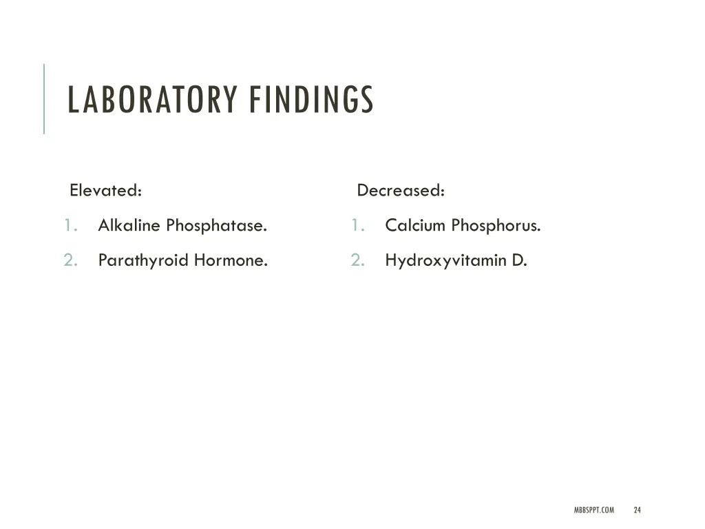laboratory findings