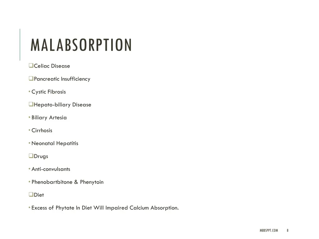 malabsorption