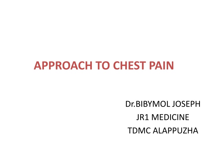 approach to chest pain