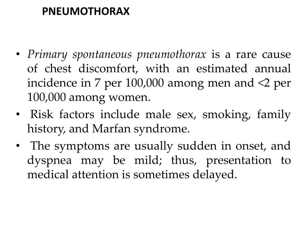 pneumothorax