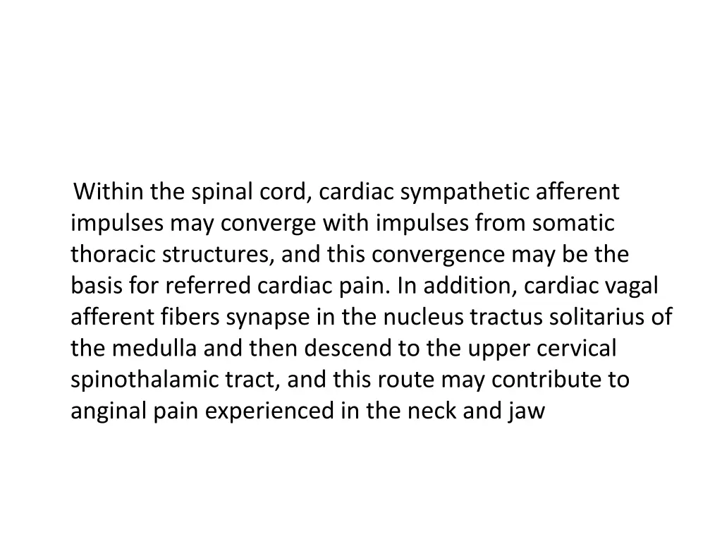 within the spinal cord cardiac sympathetic