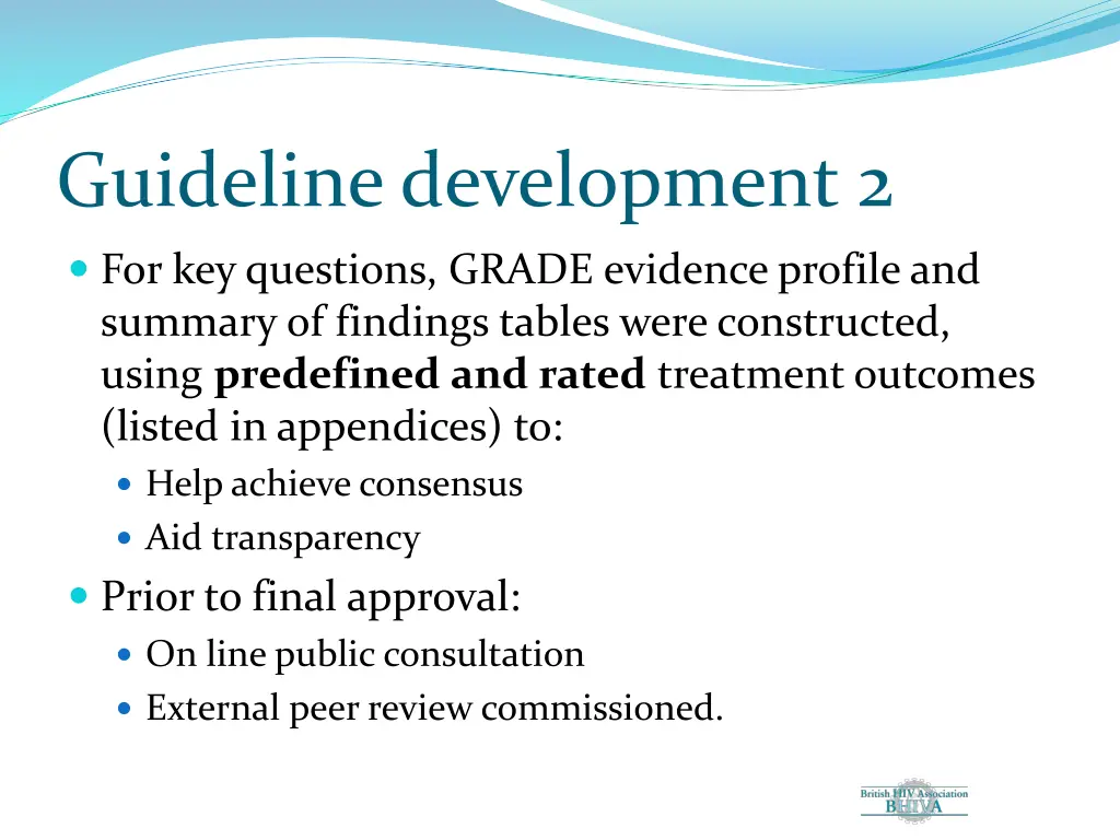 guideline development 2