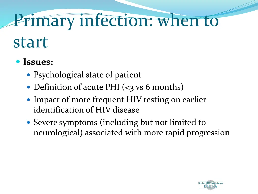 primary infection when to start