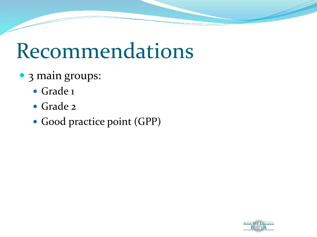 recommendations