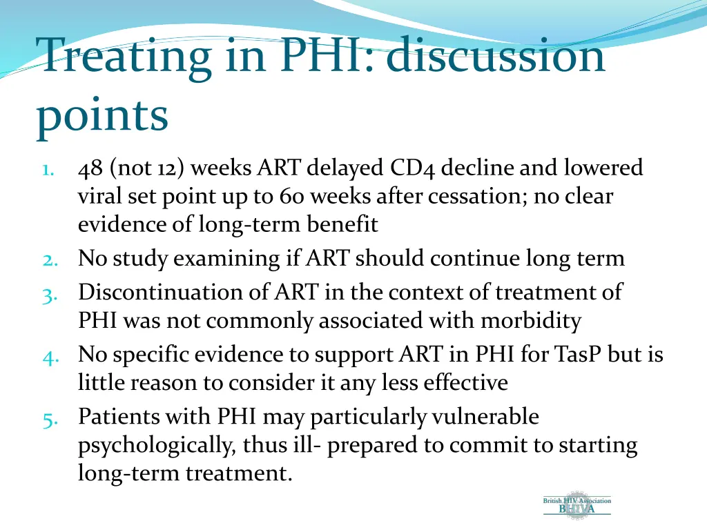 treating in phi discussion points