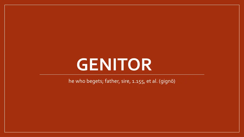 genitor