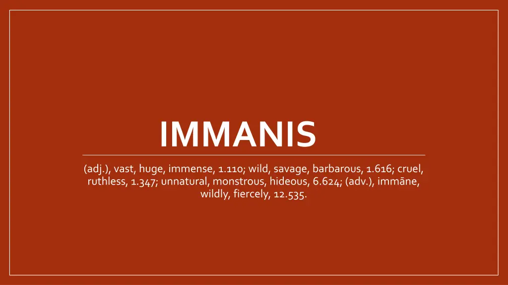 immanis