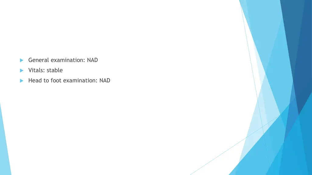 general examination nad