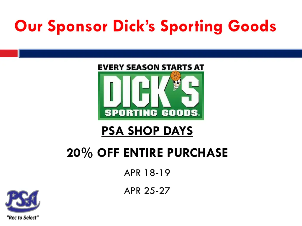 our sponsor dick s sporting goods