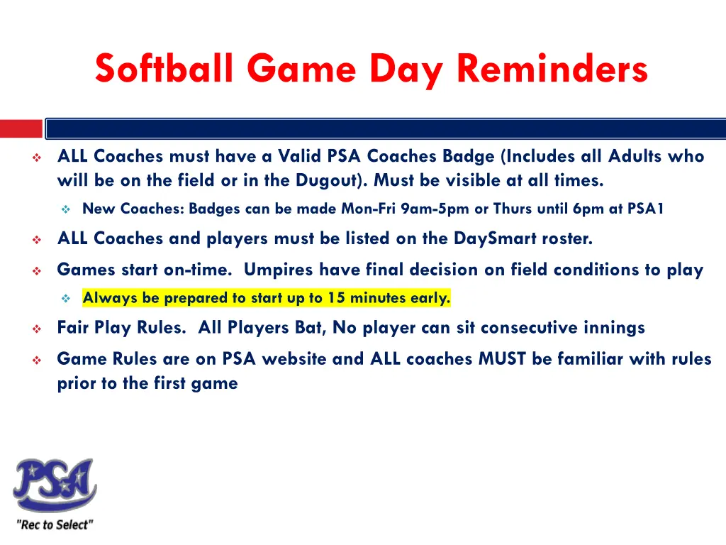 softball game day reminders 1