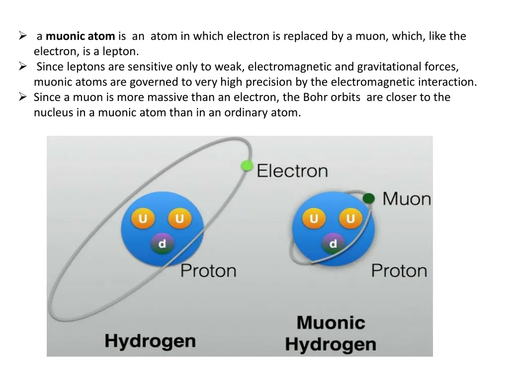a muonic atom is an atom in which electron