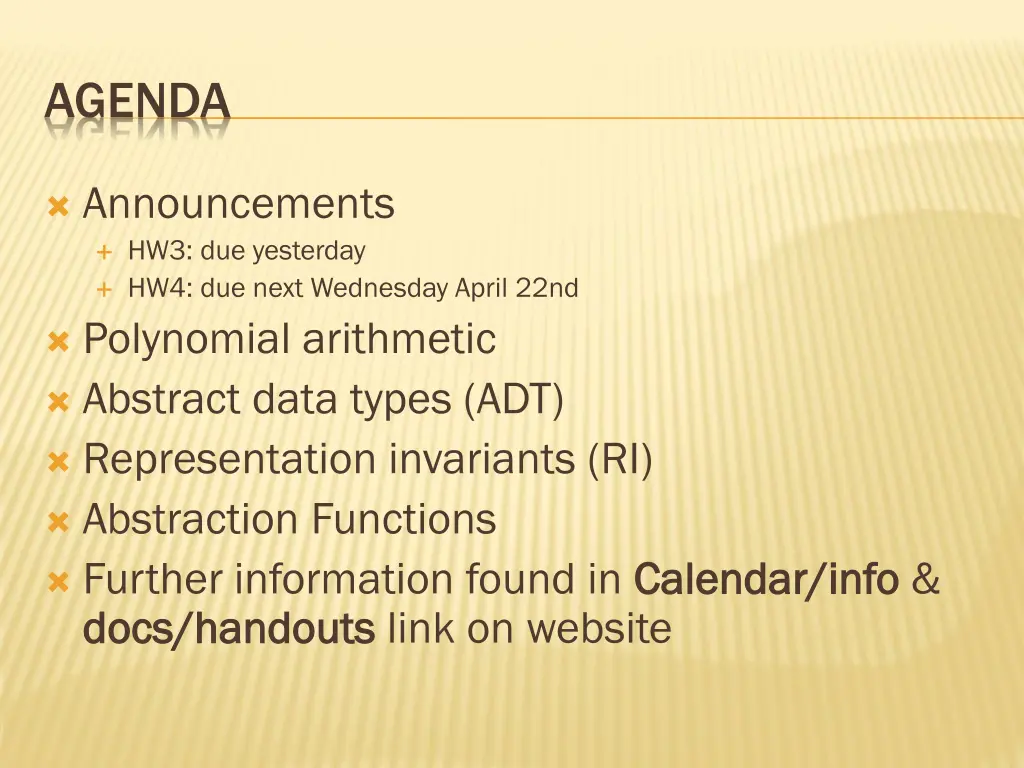 agenda