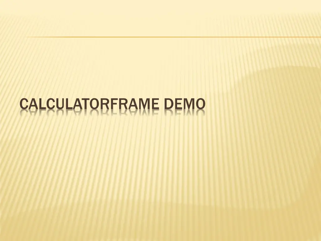 calculatorframe demo