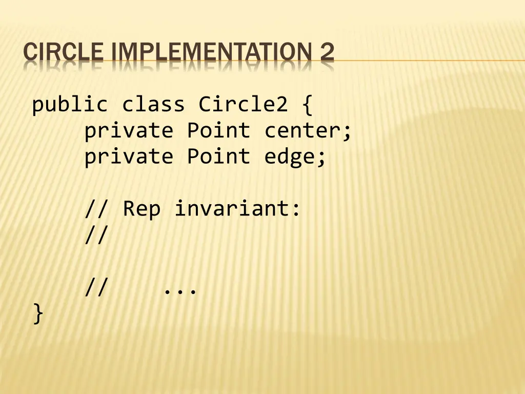 circle implementation 2