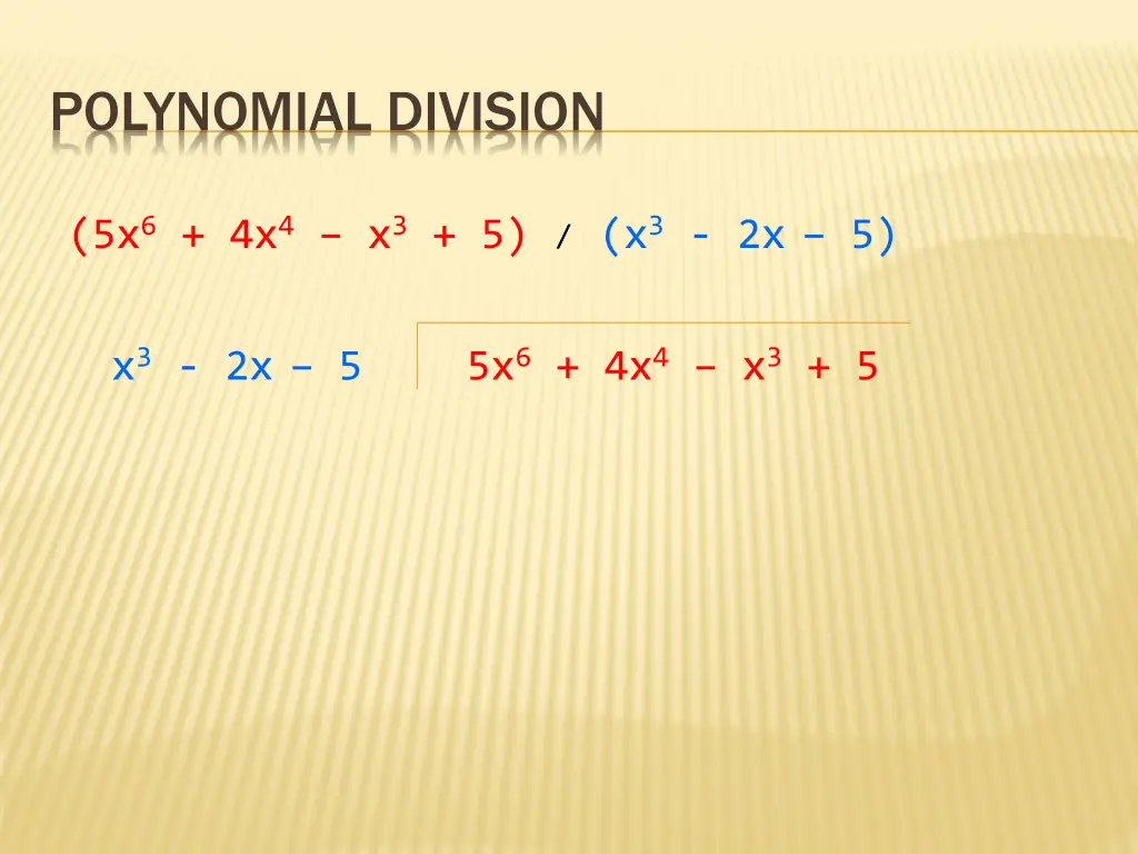 polynomial division 1