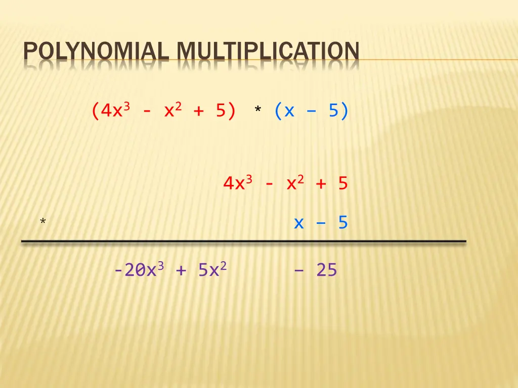 polynomial multiplication 2