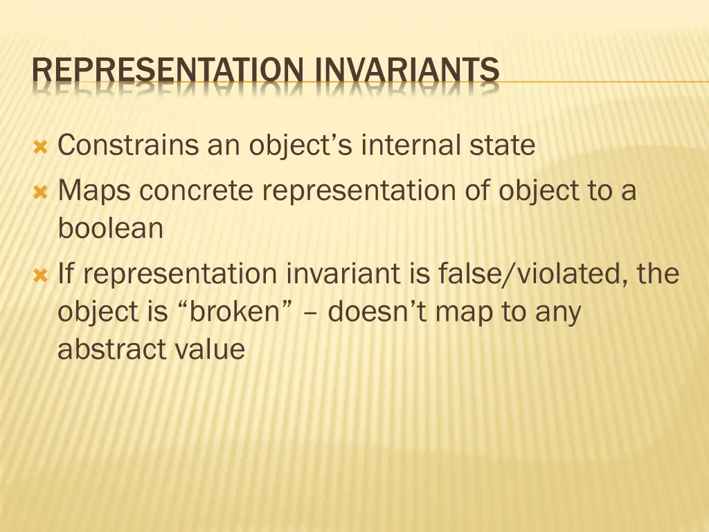 representation invariants