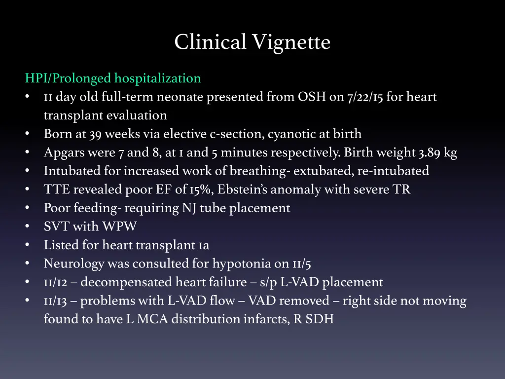 clinical vignette