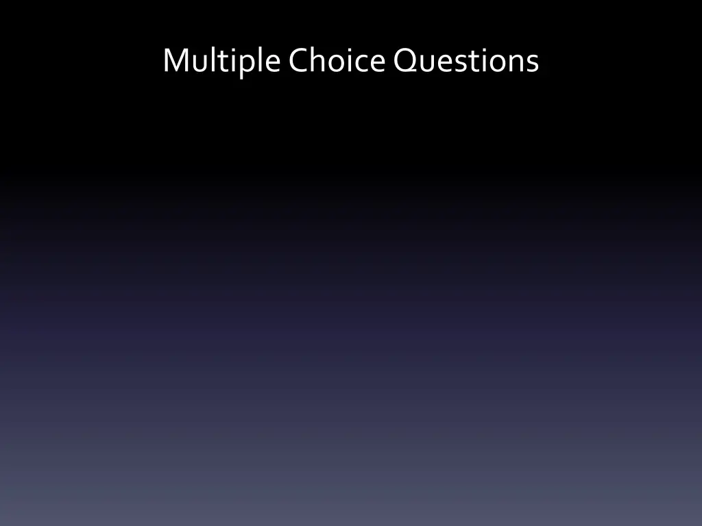 multiple choice questions