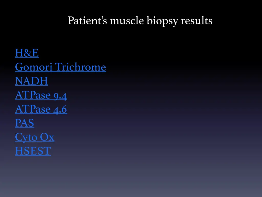 patient s muscle biopsy results